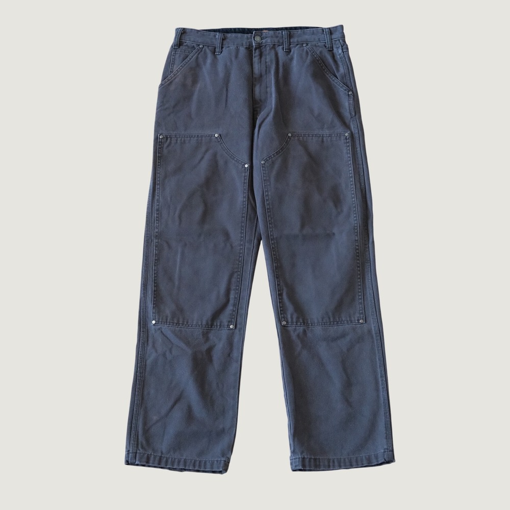 Dickies Double Knee Duck Canvas Work Pants Charcoal Grey 32x31 Utility Workwear